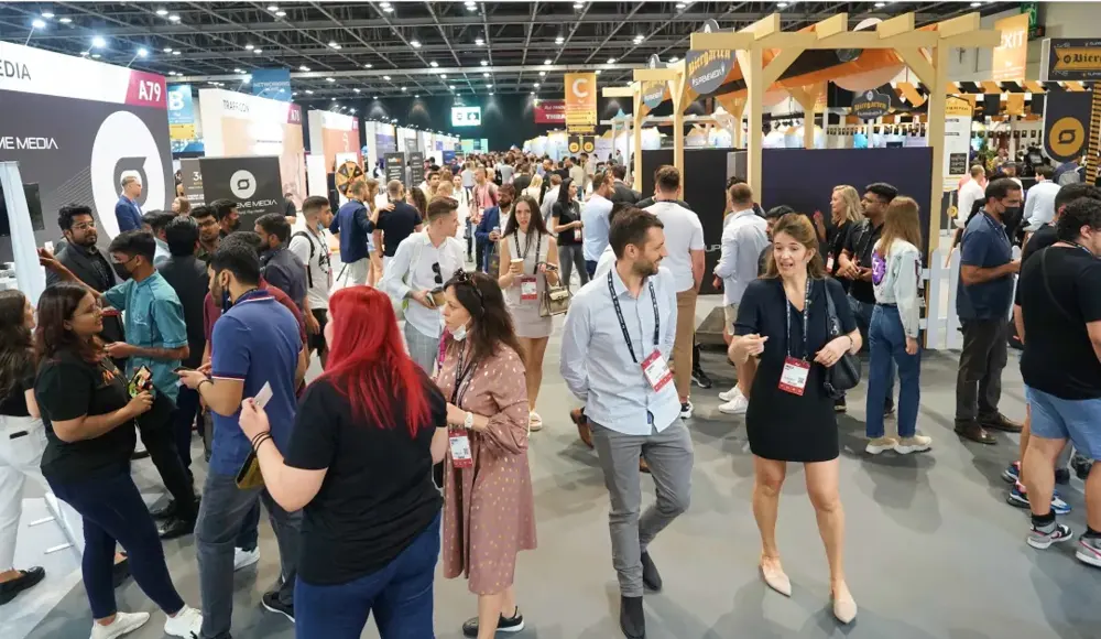 Affiliate World Europe expo floor in Budapest