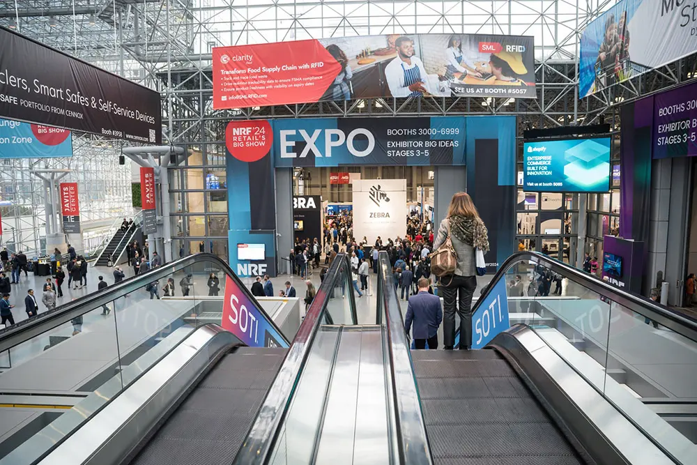 NRF Retail's Big Show expo entrance at the Javits Center