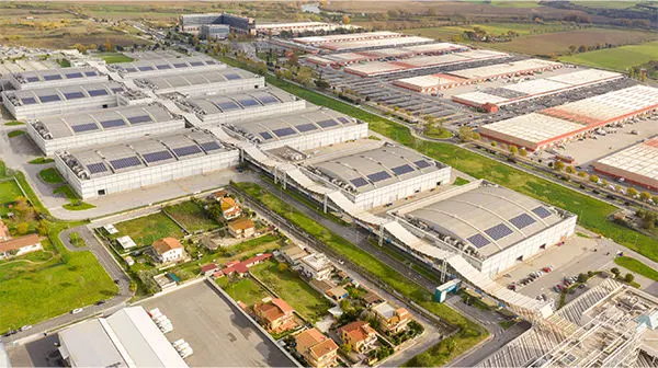 Fiera Roma exhibition centre aerial view, SiGMA World venue